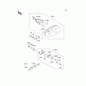 Схема вузла: Taillight(s) для Kawasaki ZX750 Ninja ZX-7