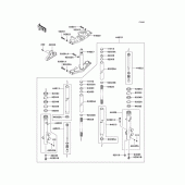 Схема вузла: Вилка передньої осі для Kawasaki VN750 Vulcan 750