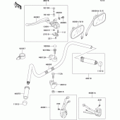 Схема вузла: Кермо & Пульт управління рульовим для Kawasaki VN800 Vulcan 800 Classic