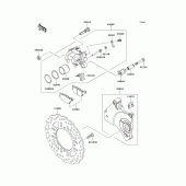 Схема узла: Задний тормоз для Kawasaki ZR750 Z750