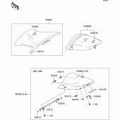 Схема вузла: Сидіння для Kawasaki ZX636 Ninja ZX-6R