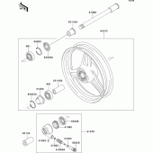 Схема узла: Ступица переднего колеса для Kawasaki ZR750 Zephyr