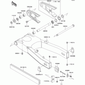 Схема узла: Задний рычаг (Маятник) для Kawasaki ZX600 ZZ-R600