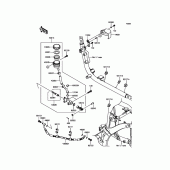 Схема узла: Задний тормозной цилиндр для Kawasaki VN900 Vulcan 900 Custom
