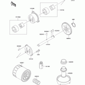 Схема узла: Масляный насос для Kawasaki ZX600 ZZ-R600
