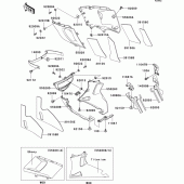 Схема вузла: Нижній обтічник для Kawasaki ZX600 ZZ-R600