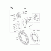 Схема узла: Передний тормоз для Kawasaki KX250/ KX252 KX250F