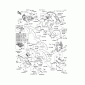 Схема узла: Cowling lowers(1/2) для Kawasaki ZX1400 Ninja ZX-14