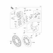 Схема узла: Front caliper для Kawasaki KX250/ KX252 KX250