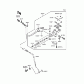 Схема вузла: Clutch master cylinder для Kawasaki ZR1200 ZRX1200R