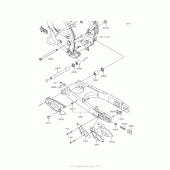 Схема вузла: Задній важіль (маятник) для Kawasaki KLX140 KLX140