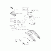 Схема узла: Информационные наклейки для Kawasaki ZX1000 Ninja ZX-10R