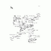 Схема вузла: Кріплення двигуна для Kawasaki ER650 ER-6N ABS