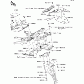 Схема узла: Заднее крыло для Kawasaki ZX600 Ninja ZX-6RR