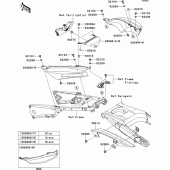 Схема узла: Задние боковые обтекатели & Защита цепи для Kawasaki ZX1400 ZZR1400 ABS