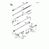 Схема вузла: Троси для Kawasaki KMX125