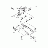 Схема вузла: Задній важіль (Маятник) для Kawasaki BR250 Z250SL ABS