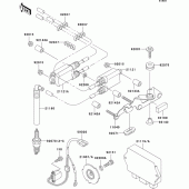 Схема узла: Система зажигания для Kawasaki ZX750 Ninja ZX-7RR