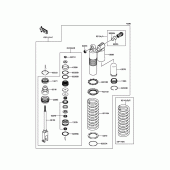 Схема вузла: Задній амортизатор для Kawasaki KX250/ KX252 KX250F