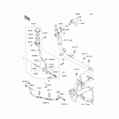 Схема узла: Задний тормозной цилиндр для Kawasaki VN900 VN900 Classic