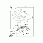 Схема узла: Заглушка сиденья (Опция) для Kawasaki EX650 ER-6F ABS