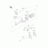 Схема вузла: Gear change drum/shift fork(s) для Kawasaki EJ650 W650