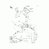 Схема узла: Выхлопная система (s) для Kawasaki KLX140 KLX140L