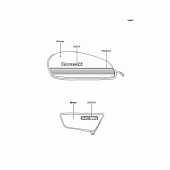 Схема узла: Наклейки (Серебро K9F) для Kawasaki BJ250 250TR