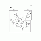 Схема вузла: Аксесуари(Вітрове скло) для Kawasaki EN650 Vulcan S Café ABS