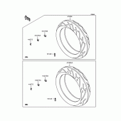 Схема узла: Колеса (Шины) для Kawasaki ZX400 ZZR400