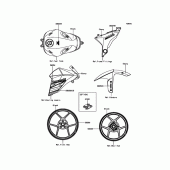Схема вузла: Decals(Black) для Kawasaki ZR800 Z800 ABS