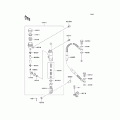 Схема узла: Задний тормозной цилиндр для Kawasaki KX65
