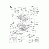 Схема вузла: Картер двигуна (1/2) для Kawasaki EX500 GPZ500S