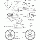Схема узла: Decals(green)(kbfa) для Kawasaki EX250 Ninja 250R