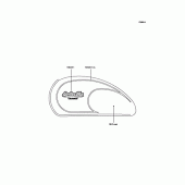 Схема вузла: Наклейки (яєць; BJ250-E1/E2/E3) для Kawasaki BJ250 Estrella Custom