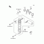 Схема вузла: Амортизатор задній для Kawasaki ZX400 ZXR400R