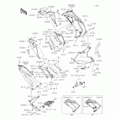 Схема вузла: Нижній обтічник для Kawasaki EX400 Ninja 400R