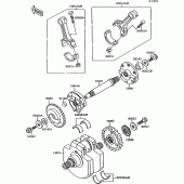 Схема вузла: Колінчастий вал для Kawasaki VN1500 VN-15