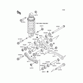 Схема вузла: Задня підвіска для Kawasaki ZX400 ZZR400