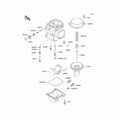 Схема вузла: Комплектуючі карбюратора для Kawasaki EX500 GPZ500