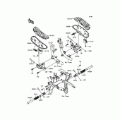 Схема вузла: Підніжки для Kawasaki VN900 Vulcan 900 Classic LT