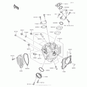 Схема вузла: Головка циліндра для Kawasaki KLX110 KLX110
