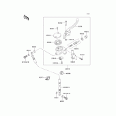 Схема узла: Передний тормозной цилиндр для Kawasaki BJ250 Estrella
