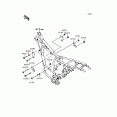 Схема вузла: Кріплення двигуна для Kawasaki KL250 KL250 Super Sherpa