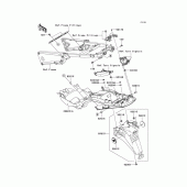 Схема вузла: Заднє крило для Kawasaki ZX1400 Ninja ZX-14