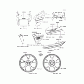 Схема узла: Наклейки (Зеленый; DBF) для Kawasaki ZR1200 ZRX1200 DAEG