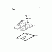 Схема вузла: Клапанна кришка для Kawasaki BX250 NINJA 250SL ABS