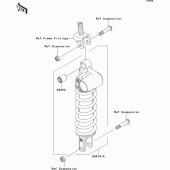 Схема вузла: Задній амортизатор для Kawasaki ZX1000 Ninja ZX-10R