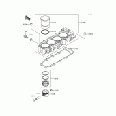 Схема узла: Цилиндр & Поршень для Kawasaki ZX600 Ninja ZX-6R