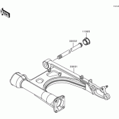 Схема вузла: Задній важіль (маятник) для Kawasaki VN1500 VN1500 Classic Tourer